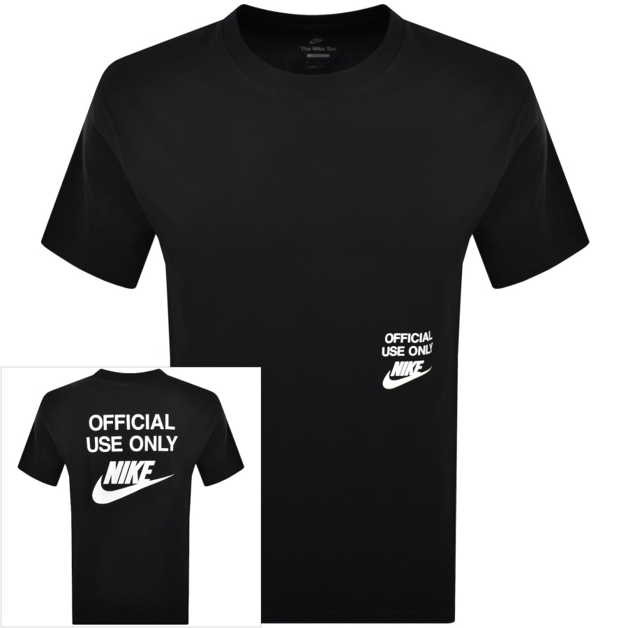 【NIKE】Authorised T-Shirt (ブラック) Nike Sportswear TEE - Print T-shirt - black/white/black